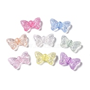 Crackle Transparent Acrylic Beads, Mixed Color, Bowknot, 14.5x22x6mm, Hole: 1.8mm, about 500pcs/500g(X-OACR-G033-05B)