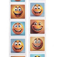 Picture Paper Stickers, Expression Face Cartoon Stickers, Mixed Color, 25x25mm, 500pcs/roll(STIC-M002-04)