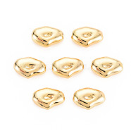 Rack Plating Brass Beads, Nickel Free, Real 18K Gold Plated, 11.5x8x4mm, Hole: 1mm(KK-N233-188)