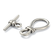 304 Stainless Steel Toggle Clasps, Stainless Steel Color, Bar: 26x13.5x4.5mm, hole: 4x3mm, Clasp: 34x17x4mm, small inner diameter: 5.5x4.5mm, big inner diameter: 17x11.5mm(STAS-B020-09P)
