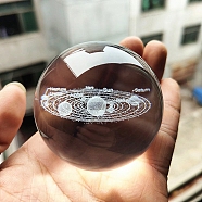 Inner Carving Glass Crystal Ball Diaplay Decoration, Fengshui Home Decor, Planet, 60mm(PW-WGF6175-01)