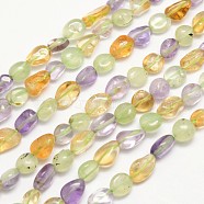 Natural Quartz Bead Strands, Tumbled Stone, Nuggets, Colorful, 6~10x6~10mm, Hole: 1mm, about 15.74 inch(G-L459-17)