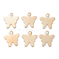 Iron Pendants, Butterfly, Golden, 9x8x0.2mm, Hole: 1mm(IFIN-P039-03G)