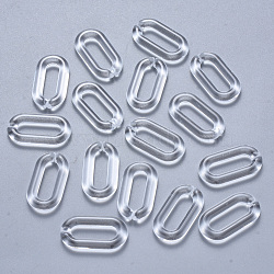 Transparent Acrylic Linking Rings, Quick Link Connectors, For Jewelry Cable Chains Making, Oval, Clear, 20.5x11x3mm, Inner Diameter: 13.5x4mm, about 1200pcs/500g(TACR-T018-01)
