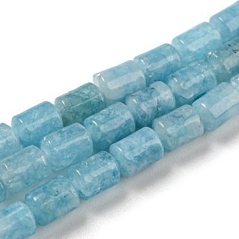 Natural Jade Beads Strands, Column, Dyed & Heated, Sky Blue, 5.6~6.3x4.2~4.6mm, Hole: 0.9mm, about 65pcs/strand, 14.96~15.12(38~38.4cm)