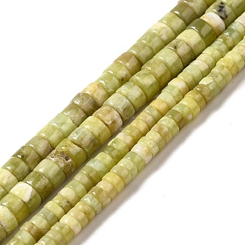 Natural Idocrase Beads Strands, Vesuvianite Beads, Heishi Beads, Flat Round/Disc, 4.5x2mm, Hole: 1mm, about 188pcs/strand, 15.83''(40.2cm)