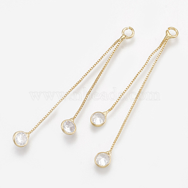 Brass Box Chain Tassel Pendants(KK-S348-058)-2