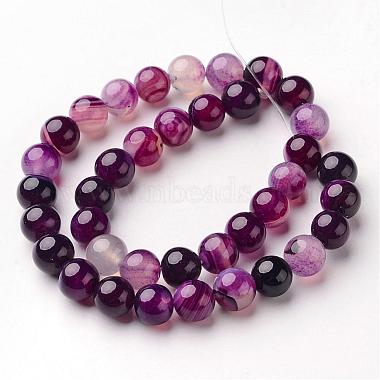 Chapelets de perles en agate à rayures naturelles/agates à bandes(G-D845-01A-10mm)-2