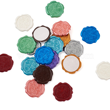 20 pièces autocollants de sceau de cire adhésifs 10 couleurs(DIY-TA0003-49)-4