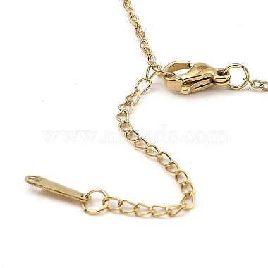 Lion Light Gold Brass Micro Pave Cubic Zirconia Pendant Necklaces(NJEW-E105-17KCG)-3