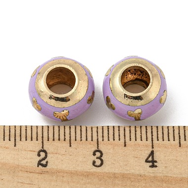 Golden Tone Alloy Enamel European Beads(FIND-E044-10G-03)-3