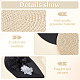 2Pcs 2 Colors Polyester Imitation Straw Oval Hat Base for Millinery(AJEW-FG0002-83)-4