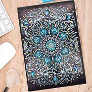 DIY Notebook Diamond Painting Kits, Including A5 Notebook, Resin Rhinestones, Diamond Sticky Pen, Tray Plate and Glue Clay, Flower Pattern, 210x150mm, 50 pages/book(DIAM-PW0004-108C)
