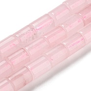 Natural Rose Quartz Beads Strands, Column, 7.5~8x6mm, Hole: 1.2mm, about 48~50pcs/strand,  15.16''~15.31''(38.5~38.9cm)(G-Q1008-A05)