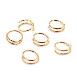 Double Nose Ring for Single Piercing, Spiral 316 Surgical Stainless Steel Nose Ring for Women, Piercing Body Jewelry, Golden, 1~3x10mm, Inner Diameter: 8mm(AJEW-C010-02G-02)