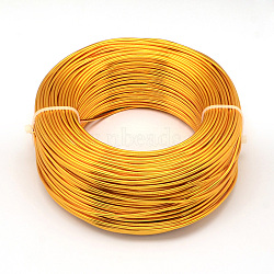 Round Aluminum Wire, Bendable Metal Craft Wire, Flexible Craft Wire, for Beading Jewelry Doll Craft Making, Orange, 22 Gauge, 0.6mm, 280m/250g(918.6 Feet/250g)(AW-S001-0.6mm-17)