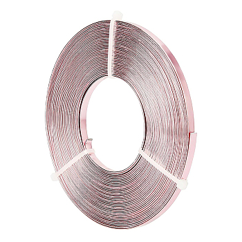 BENECREAT Aluminum Wire, Flat Craft Wire, Bezel Strip Wire for Cabochons Jewelry Making, Plum, 5x1mm, about 10m/roll