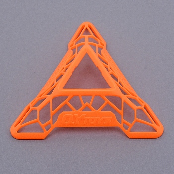 ABS Plastic Cube Tripod Puzzle Display Holder, Triangle Magic Cubes Base Frame, Orange, 6.9x7.7x2.1cm