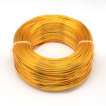 Round Aluminum Wire, Bendable Metal Craft Wire, Flexible Craft Wire, for Beading Jewelry Doll Craft Making, Orange, 22 Gauge, 0.6mm, 280m/250g(918.6 Feet/250g)