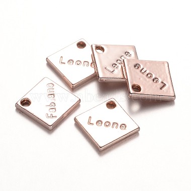 Rose Gold Rhombus Alloy Charms