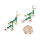 Sparkling Faceted Beaded Flower of Life Dangle Hoop Earrings for Girl Women(X1-EJEW-TA00022)-3