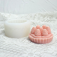 Strawberry Candle Silicone Molds, For Scented Candle Making, White, 10x5cm, Inner Diameter: 7.5cm(DIY-L072-013)
