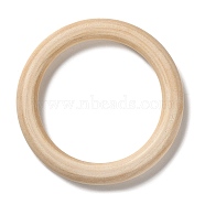 Unfinished Wood Linking Rings, Macrame Wooden Rings, Round, BurlyWood, 73x13mm, Inner Diameter: 46mm(WOOD-F002-02I)