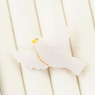 Cute Cellulose Acetate(Resin) Alligator Hair Clips, Hair Accessories for Girls, Pigeon, 55x45x18mm(PW-WG95920-08)