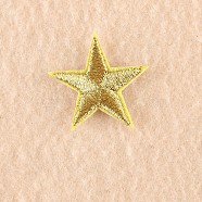 Computerized Embroidery Cloth Iron on/Sew on Patches, Costume Accessories, Appliques, Star, Goldenrod, 3x3cm(DIY-F030-11-17)