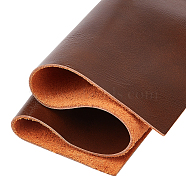 Vegetable Tanned Cowhide Leather Fabric, Oil Wax Bark, Square, Coconut Brown, 30x30x0.15cm(DIY-WH0030-10)