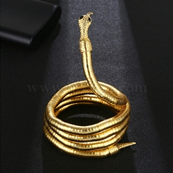 Punk Gothic Snake Necklaces, Adjustable Snake Bracelets, Dual-use Items, Golden, 36.22 inch(92cm)(PW-WG9D2F9-02)