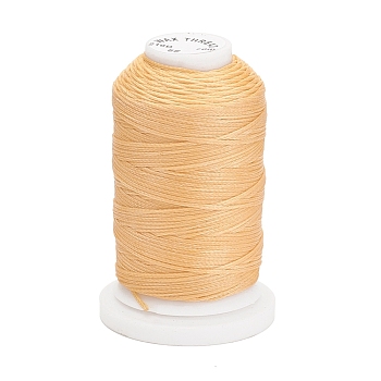Waxed Polyester Cord, Flat, PeachPuff, 1mm, about 76.55 yards(70m)/roll