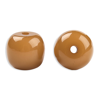 Opaque Resin Beads, Barrel, Peru, 12x11mm, Hole: 1.6~1.8mm