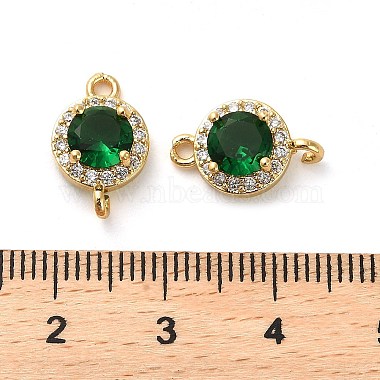 Brass Pave Cubic Zirconia Connector Charms(KK-D093-09G-04)-3