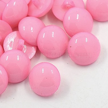 28L(18mm) Pink Half Round Acrylic 1-Hole Button