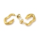 304 Stainless Steel Half Hoop Stud Earrings for Women(EJEW-B054-20G)-2