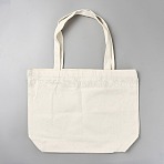 Blank Canva Cloth Tote Bags, Rectangle, Cornsilk, 305x405x3mm(AJEW-WH0752-109)