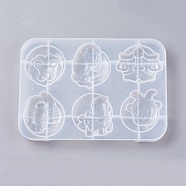 Silicone Molds, Resin Casting Molds, For UV Resin, Epoxy Resin Jewelry Making, Constellation, White, 183x128x20mm, Inner Size: 47~58x46~57mm(DIY-G007-10)
