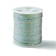 17M Rainbow Color Polyester Sewing Thread, 9-Ply Polyester Cord for Jewelry Making, Colorful, 0.6mm, about 18.59 Yards(17m)/Roll(OCOR-E026-08C)