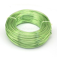 Round Aluminum Wire, Flexible Craft Wire, for Beading Jewelry Doll Craft Making, Lawn Green, 20 Gauge, 0.8mm, 300m/500g(984.2 Feet/500g)(AW-S001-0.8mm-08)