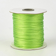 Eco-Friendly Korean Waxed Polyester Cord, Lawn Green, 0.5mm, about 169.51~174.98 Yards(155~160m)/Roll(YC-P002-0.5mm-1101)