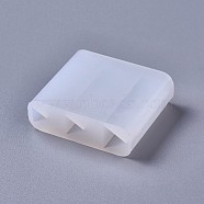 Silicone Molds, Resin Casting Molds, For UV Resin, Epoxy Resin Jewelry Making, Triangular Prism, White, 37x44x14mm(DIY-F041-26D)