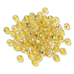 Electroplate Glass Beads, Rondelle, Gold, 6x4mm, Hole: 1.4mm, 100pcs/bag(EGLA-Z004-01A-02)