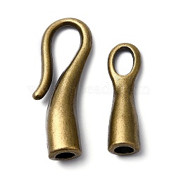 Tibetan Style Hook Clasps, Lead Free & Cadmium Free & Nickel Free, Antique Bronze, Toggle: 31mm long, 11mm wide, 7mm thick, Bar: 24mm long, 7mm wide, hole: 4mm(X-MLF11268Y-NF)