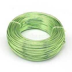 Round Aluminum Wire, Flexible Craft Wire, for Beading Jewelry Doll Craft Making, Lawn Green, 20 Gauge, 0.8mm, 300m/500g(984.2 Feet/500g)(AW-S001-0.8mm-08)