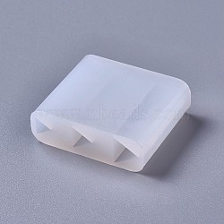 Silicone Molds, Resin Casting Molds, For UV Resin, Epoxy Resin Jewelry Making, Triangular Prism, White, 37x44x14mm(DIY-F041-26D)