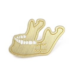 Tooth Enamel Pins, Alloy Lapel Pin Backs for Backpack Clothes, Gold, 27x40mm(JEWB-V007-01G-01)