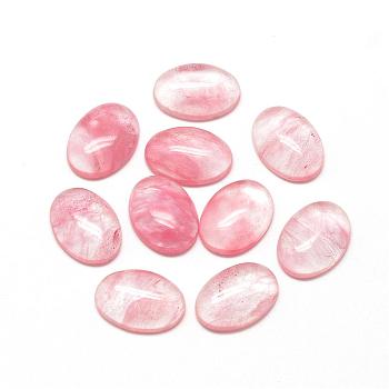 Watermelon Stone Glass Cabochons, Oval, 18x13x5mm