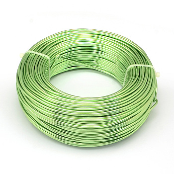 Round Aluminum Wire, Flexible Craft Wire, for Beading Jewelry Doll Craft Making, Lawn Green, 20 Gauge, 0.8mm, 300m/500g(984.2 Feet/500g)
