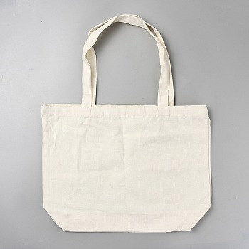 Blank Canva Cloth Tote Bags, Rectangle, Cornsilk, 305x405x3mm